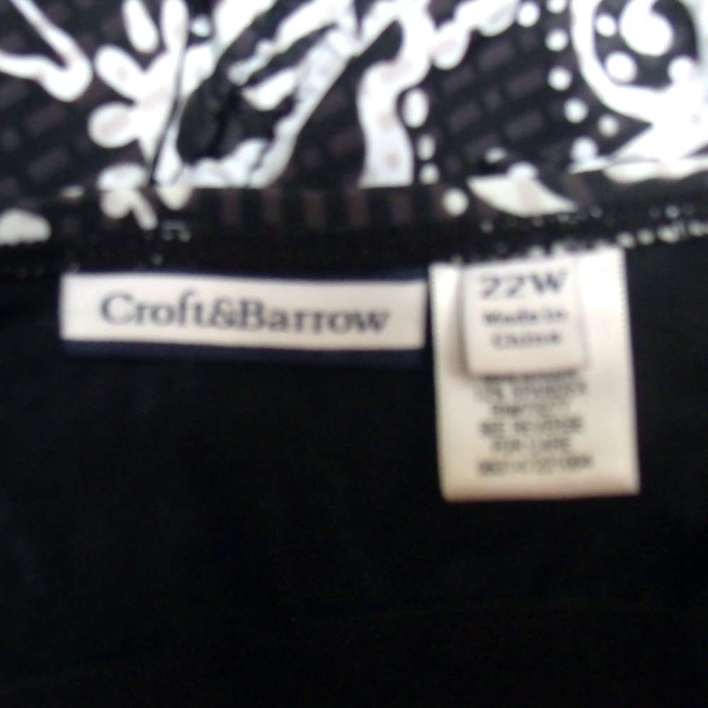 Croft and Barrow Tankini Swim Top Black White & Gray Sz 22W - Picture 8 of 9
